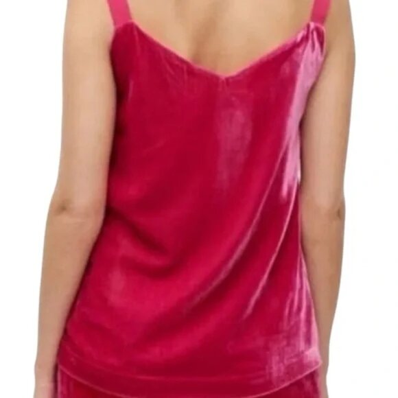 NWT J. Crew Drapey Velvet Camisole Tank Top, Bright Berry, Small (Fits Medium) - Picture 2 of 10